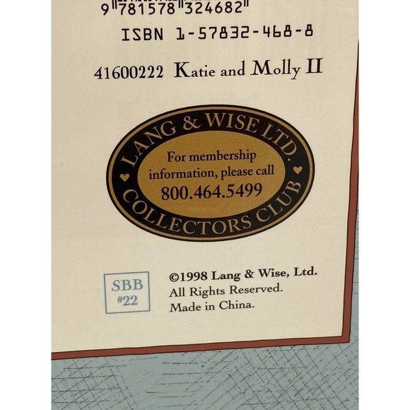 VTG 1998 Special Friends Katie & Molly II Lang & Wise Sherri Baldwin 1st Edition - Picture 10 of 12